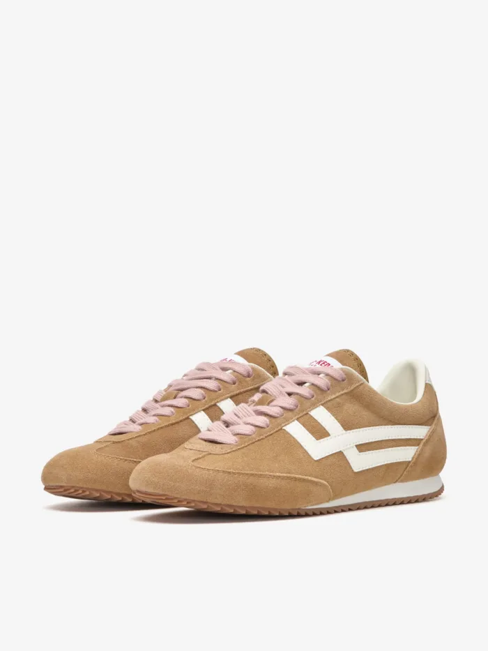 Sneakers PRO-KEDS 1949 Donna In Camoscio Tabacco e Avorio art. Racer 77 Tobacco/Ivory, foto 4 di 5