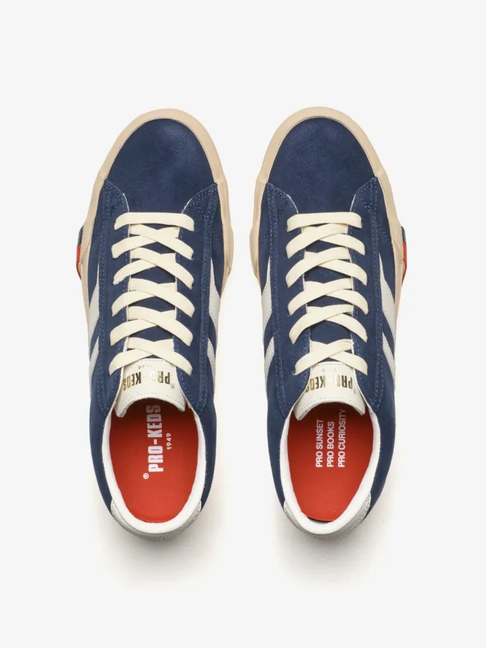Sneakers PRO-KEDS 1949 Uomo In Camoscio Blu e Avorio art. Royal Classic Blue/Ivory, foto 5 di 5