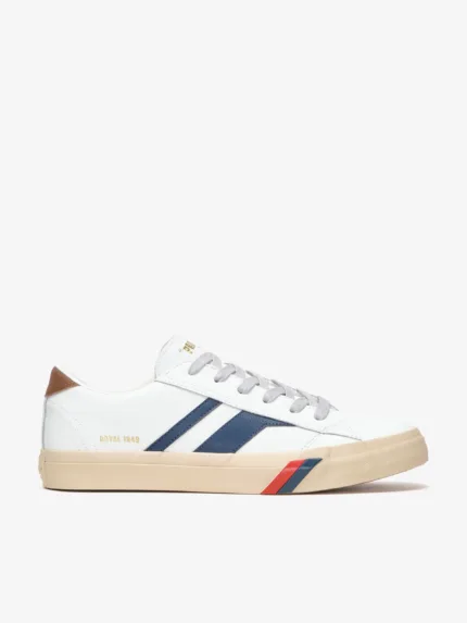 Sneakers PRO-KEDS 1949 Uomo In Pelle Bianca e Blu art. Royal Classic White/Blue