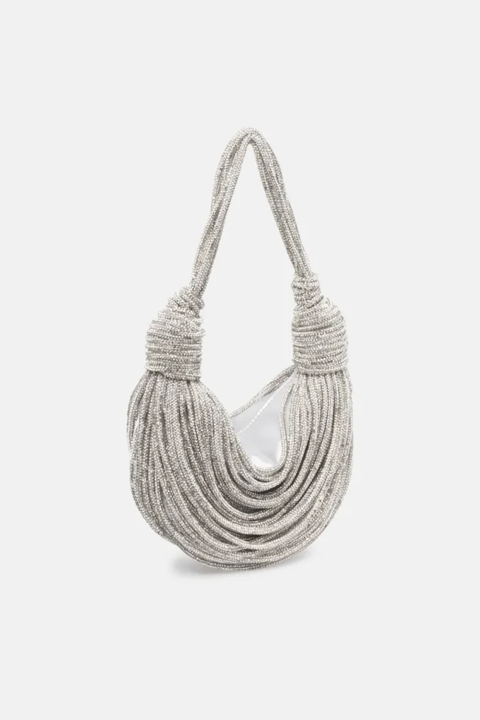 Borsa a Mano Twentyfourhaitch in Fili di Strass Argento art. Tome Arg, foto 3 di 3