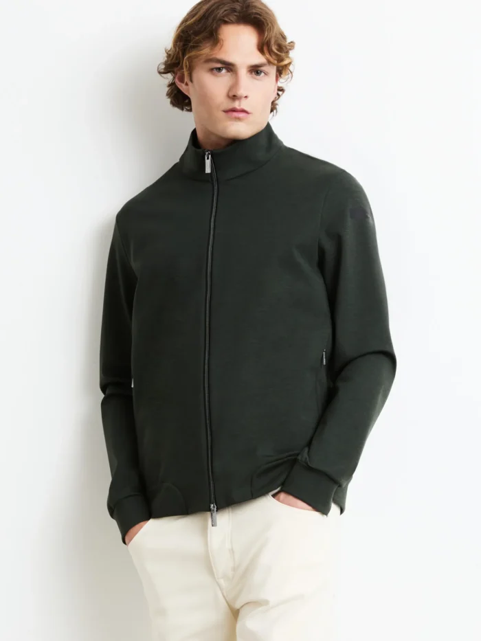 Felpa Uomo RRD Surflex Winter Light Zip Fleece Verde Art. W26171 Col 20M, foto 2 di 5