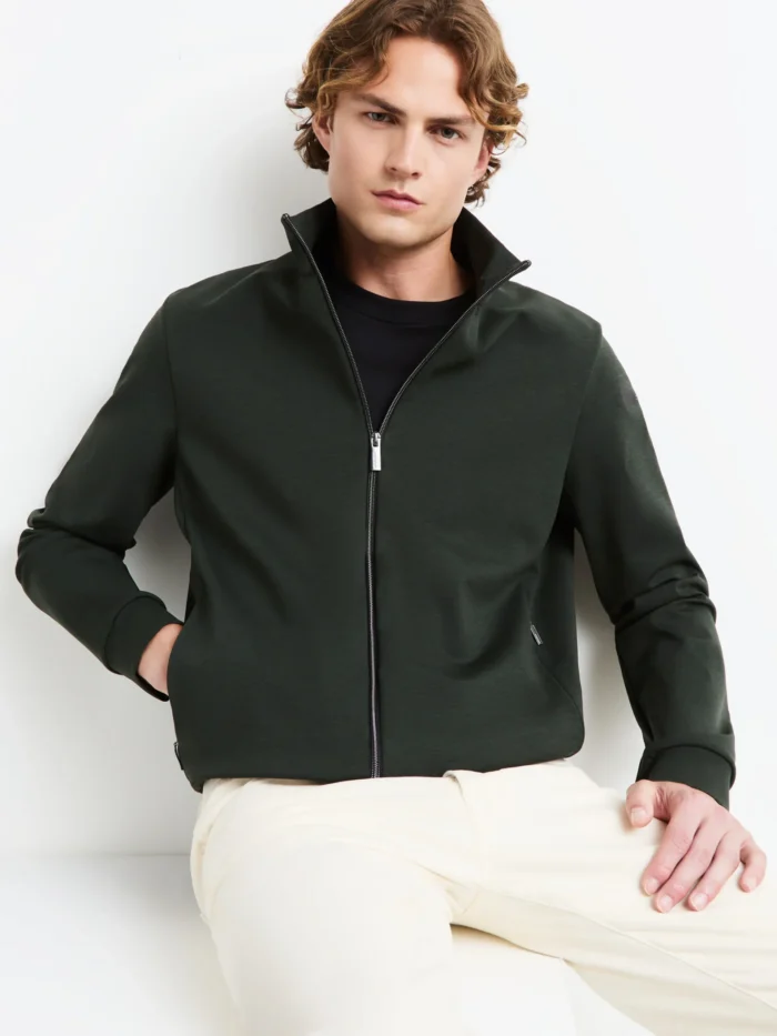 Felpa Uomo RRD Surflex Winter Light Zip Fleece Verde Art. W26171 Col 20M, foto 4 di 5