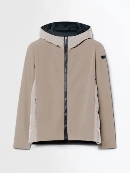 Giubbino Corto Uomo RRD Montecristo Thermo Duck Hood Zip Soft Jacket Beige Art. W26184 Col 87