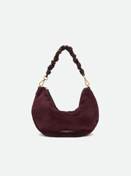 Borsa a Spalla Media con Tracolla Gianni Chiarini In Camoscio Bordeaux art. Cleo Amarone