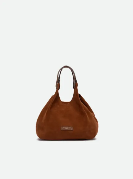 Borsa a Mano Media con Tracolla Gianni Chiarini In Camoscio Cognac art. Dua Cognac