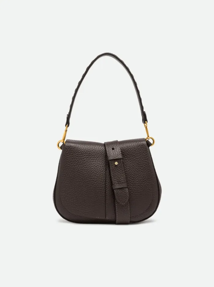 Borsa a Spalla Media con Tracolla Gianni Chiarini In Pelle Testa di Moro art. Helena Round Espresso, foto 1 di 5