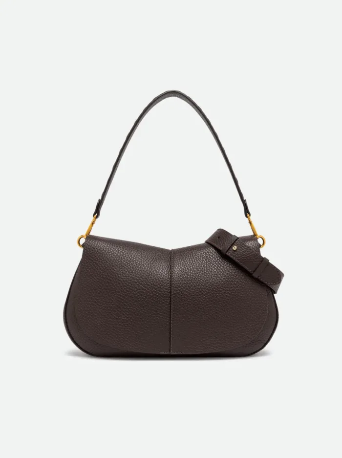 Borsa a Spalla Grande con Tracolla Gianni Chiarini In Pelle Testa di Moro art. Helena Round Espresso, foto 1 di 5